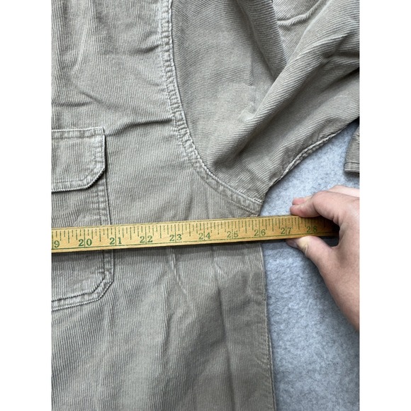 LL Bean Corduroy Shirt Mens XL Beige Long Sleeve Button Front Made in Canada Vtg - Picture 5 of 7